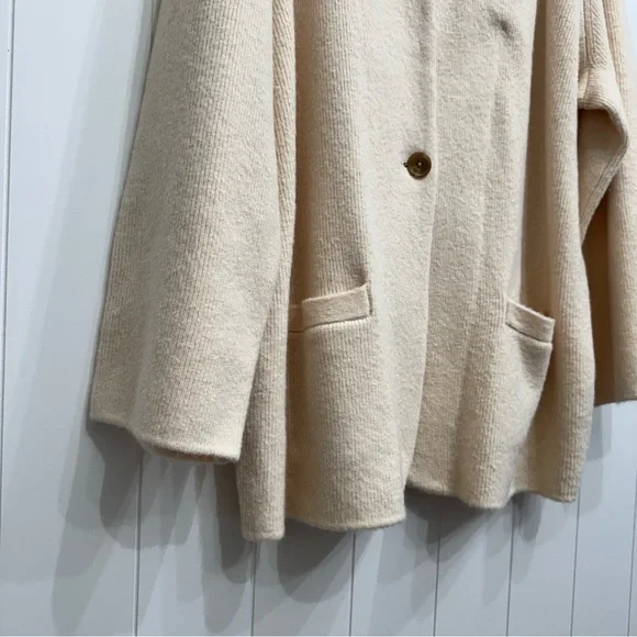 J Crew Cocoon Sweater Blazer Cardigan Merino Wool Alpaca Blend Size 2X Ivory NWT - Picture 6 of 16